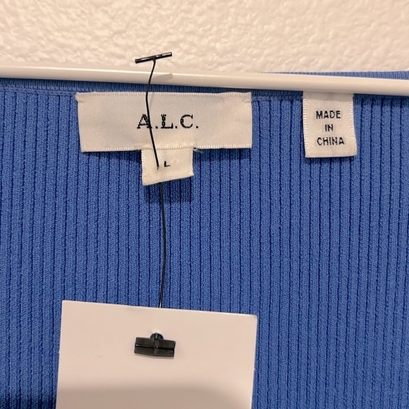 A.L.C. CLARA BLUE ASYMMETRICAL CUTOUT DRESS - Picture 8 of 8